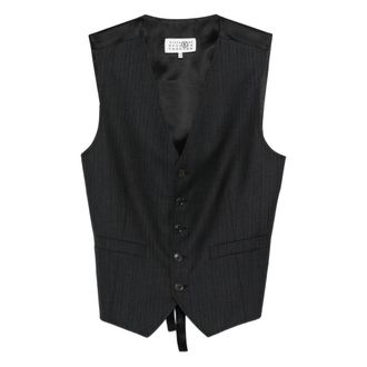 Maison Margiela Pinstriped Button Vest