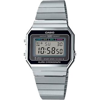 Casio Mens Vintage Stainless Steel Digital Watch Silver - A-700W-1ACF