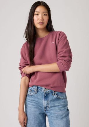 Levi's Sweatshirt LEVIS EVERYDAY CREW SWEATSHIRT, Damen, Gr. S (36), crushed berry brushed fleece, Sweatware, Obermaterial: 58% Baumwolle, 42% Polyester, reg