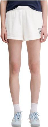 Sporty & Rich BH Crest Soft Disco Shorts - Dames - Bermuda - Wit - L - Katoen - Korte Broeken