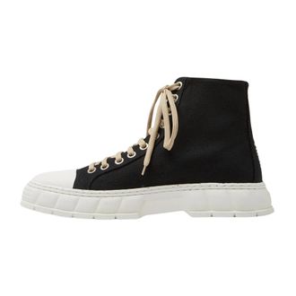 Viron Lace-up Boots, male, Black, Size: 7 US 1982 Techno Canvas Sneakers