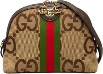 Gucci Pre-owned Ophidia Jumbo GG Canvas Shoulder Bag - - Pre-owned - Donna - Marrone - ONE SIZE