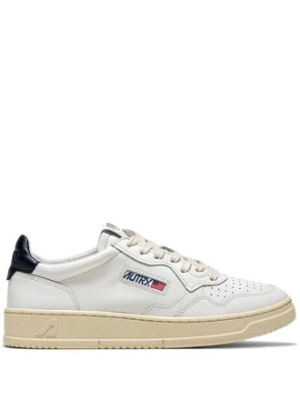 Autry navy trim medalist low trainers - men - Calf Leather/Pig Leather/Fabric/Nylon/Rubber - 42 - White