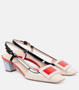 パンプス Roger Vivier Belle Vivier Patent Leather Bordeaux Decolletes Roger Vivier Decollete Belle Vivier 45MM Patent Leather