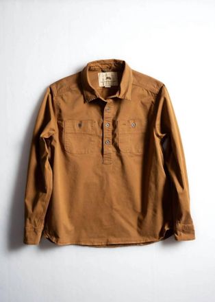 Iron And Resin Mens Popover Shirt In Tan