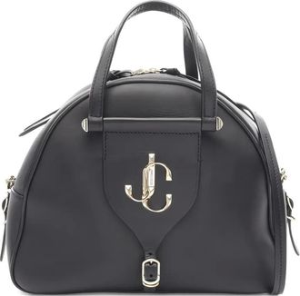 Jimmy Choo London 2010s logo bowling leather tote bag - Black