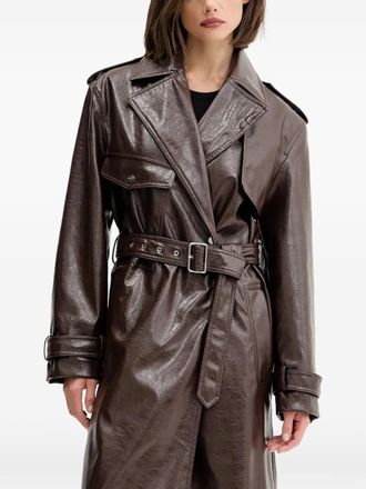 HUGO BOSS Trenchcoat met ceintuur - Bruin