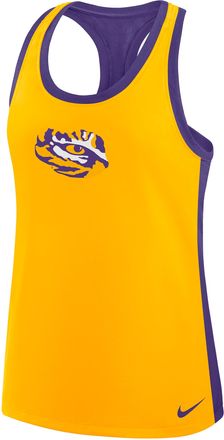 Nike LSU Nike Womens Dri-FIT College Racerback Tank Top in Yellow | 03E109SLLSN-A80