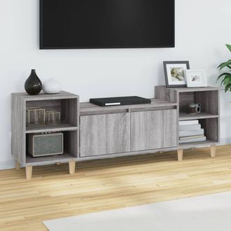 vidaXL Vidaxl - Mueble Para Tv Madera Contrachapada Gris Sonoma 160x35x55 Cm