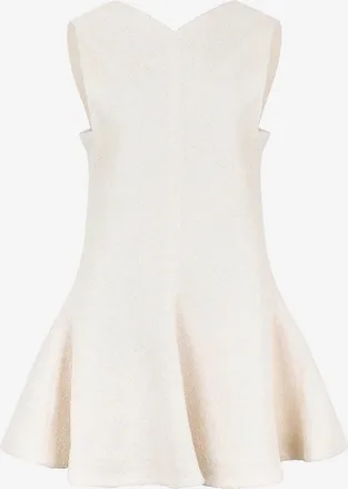 Khaite &Auml;rmelloses Tweedkleit mit Schoss Mel