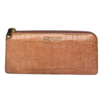 Miu Miu Portafoglio in pelle Pre-owned - - Pre-owned - Donna - Arancione - ONE SIZE