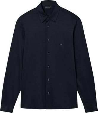 Emporio Armani Navy Blue Logo Shirt