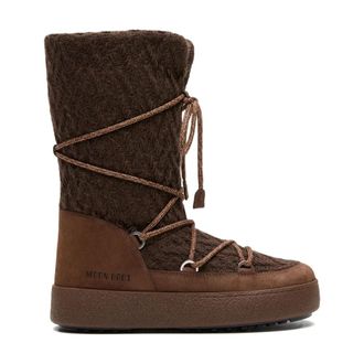 Moon Boot Ltrack Knit Boots - Dames - Winterlaarzen - Bruin - 36 EU - Wol - Schoenen