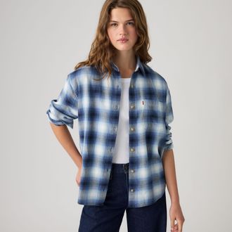 Levi's Nash Flannel Shirt - Womens - XS - Blue