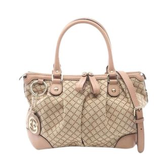 Gucci Pre-owned Handbags, female, Beige, Size: ONE SIZE Pre-owned Vintage Handbag