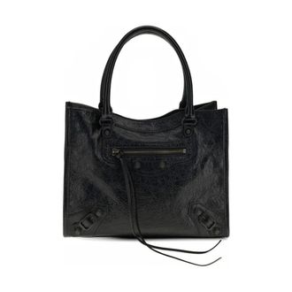 Balenciaga Le City Mini Tote Bag - Dames - Tassen - Zwart - Maat: ONE Size Zijde