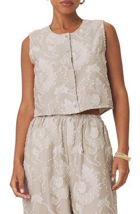 Splendid Ezra Button-Up Tank in Grey/Light Fawn Paisley at Nordstrom, Size X-Large