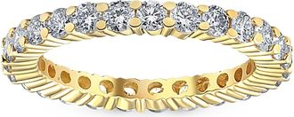 Pompeii3 1 1/2 Ct Diamond Eternity Ring 14k Yellow Gold Lab Grown