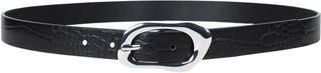 Linea Pelle Molten Buckle Belt in Black at Nordstrom Rack, Size X-Large