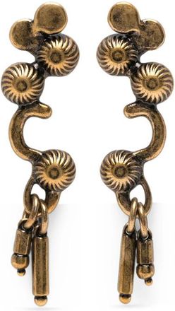 Dries Van Noten Golden Beaded Drop Earrings
