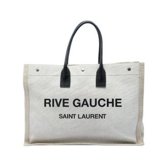 Saint Laurent Bolso Tote de Lona Pre-owned - Pre-owned - Mujer - Beige - ONE SIZE