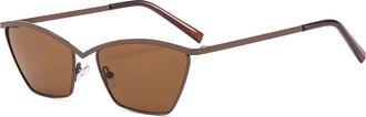 Generic Men Commuter Metal Sunglasses Outdoor Sports Driving(Brown)