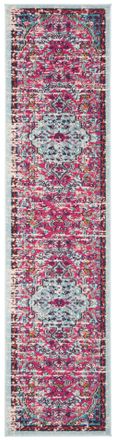 Safavieh Alfombra de transici&oacute;n fucsia/verde azulado 66 x 396