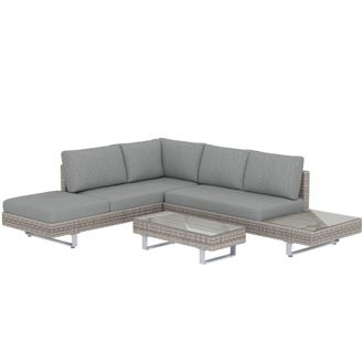 OUTSUNNY Conjunto de jard&iacute;n 236x196x59 cm gris