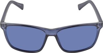Calvin Klein Blue Rectangular Mens Sunglasses CK19568S 410 58