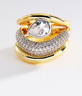 Luv AJ The Marais Wave Rings, Set of 3