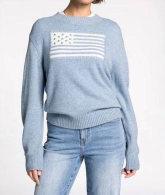 Thread & Supply Allegiance Wool Blend Sweater In Heather Blue