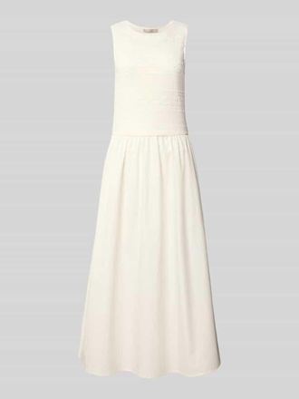Christian Berg Maxikleid mit Spitze und Rundhalsausschnitt in Ecru, Gr&ouml;&szlig;e 34