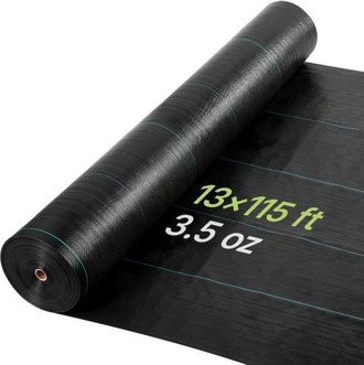 OEM Malla Antihierbas 4 X 35,1 M, 100 G/m&sup2;, Tela Geotextil Para Control De Maleza Polipropileno Tejido De Alta Densidad Para Exterior, Ventilaci&oacute;n, Drenaj