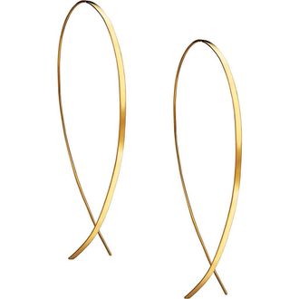 Lana Jewelry 14K Gold Flat Upside Down Hoop Earrings in Yellow Gold at Nordstrom