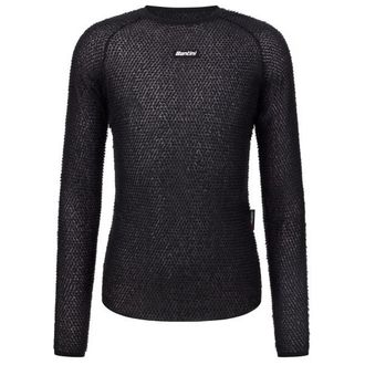 Santini Alpha Long-Sleeve Baselayer Velounterhemd - Unisex | schwarz