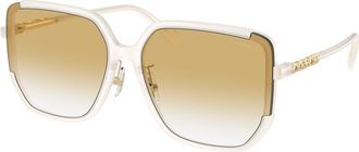 Coach HC8401D CR635 58052Q Womens Sunglasses White Size 64