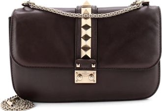Valentino Garavani Borsa a spalla Glam Lock - Marrone