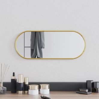 Berkfield Home Wall Mirror Gold 50x20 cm Oval