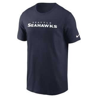 Nike Seattle Seahawks Primetime Wordmark Essential Nike Mens NFL T-Shirt in Blue | N19941S78-NNM