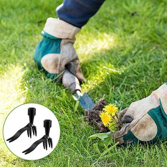 OEM Set Di 2 Diserbanti Manuali Da 13 Cm, In Lega Di Alluminio, Con Denti In Acciaio Temprato, Attrezzi Da Giardino Con Manovella E Gambe, Adatti Per Giar