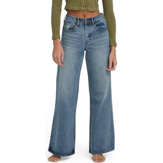 Billabong Free Fall High Waist Flare Leg Jeans in Atlantic Deep at Nordstrom Rack, Size 28