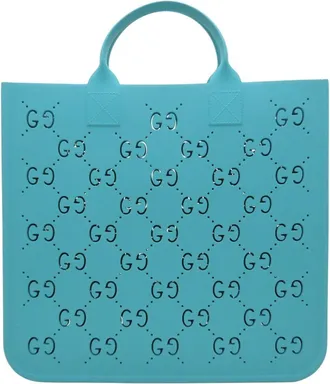 Gucci Light Blue Rubber Tote Bag (Pre-Owned)