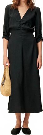 Sessun Nylia Midi Dress In Smoke Green