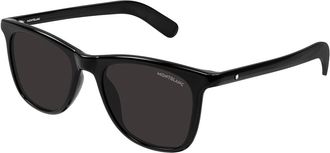 Montblanc MB0496S 001 Mens Sunglasses Black Size 52