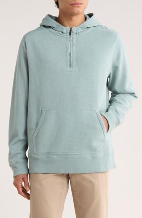 Tommy Bahama Cirrus Breeze Half Zip Hoodie in Dark Alpine at Nordstrom, Size Xxx-Large