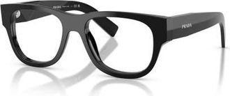 Prada 53mm Square optical glasses in Black at Nordstrom