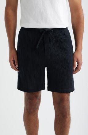 Majestic International Seaside Cotton Crepe Lounge Shorts in Black at Nordstrom, Size Xx-Large