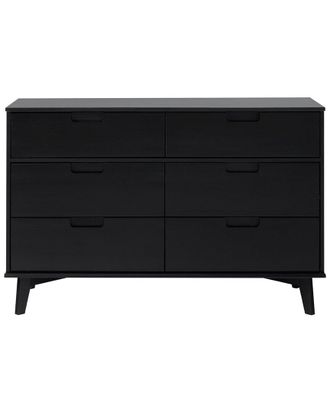 Walker Edison 6-Drawer Groove Handle Solid Wood Dresser