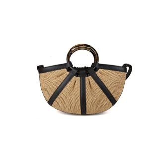 Coccinelle Handbags, female, Beige, Size: ONE SIZE Shell Straw Handbag