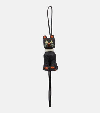 Loewe x Louis Wain Cats leather-trimmed wool bag charm